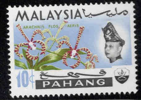 Malaysia - Pahang Scott 87a MH* Orchid stamps wmk variety 1970