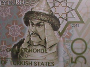 ​TURKEY-2019 COLLECTIBLES 50 EUROS UNCIRCULATED POLYMAR NOTE-VERY FINE
