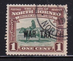 North Borneo Treasure Album Scott# MR1 1c Buffalo Transport War Stamp VFU CDS-