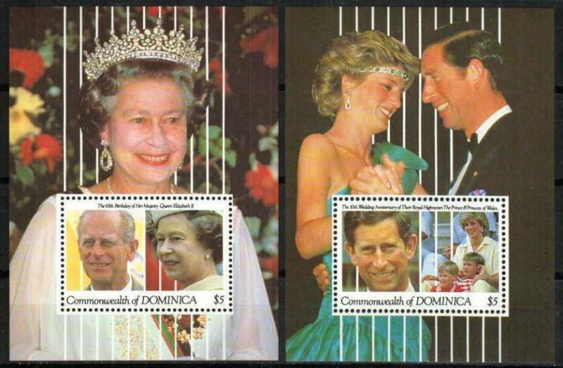 Dominica Stamp 1336-1337  - Royal birthday and wedding anniversary