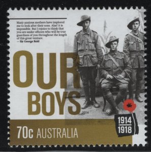 Australia 2014 MNH Sc 4104 70c Soldiers Our Boys WWI Centenary