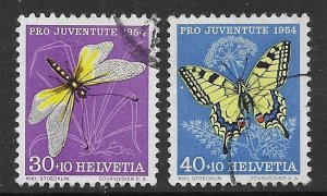 Switzerland B240-41  1954  set 2 fvf  used