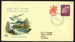 NORFOLK IS 1960 5d & 8d on commem FDC......................................95785