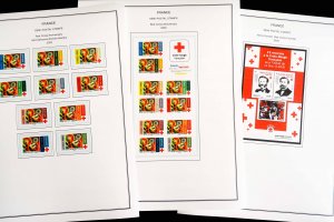 COLOR PRINTED FRANCE 2019-2020 STAMP ALBUM PAGES (63 illustrated pages)