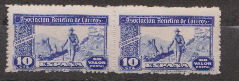 Spain Scott # Unlisted  - MNH Pair - Rural Postman In Civil War Era