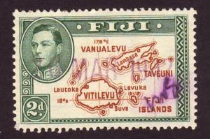 Fiji 1938 Sc#120 2d Brown & Green Map & KGVI Head USED-Fine-NH.