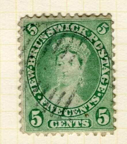 CANADA; NEW BRUNSWICK 1860s early classic QV issue used 5c. value 