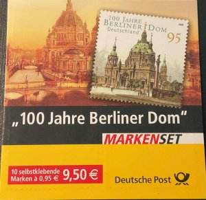 GERMANY 2005. Centenary Berlin Cathedral notebook. 10 autoad.MNH stamps-