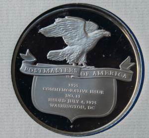 1975 Postmasters Of America Silver Proof Coin Limited Edition No13