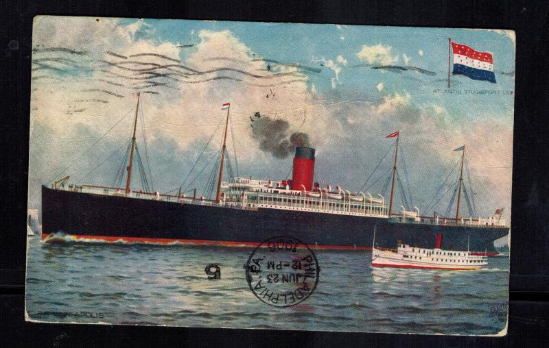 1906 Philadelphia PA USA Postcard Cover SS Minneapolis Ship Passenger Liner