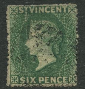 St Vincent - Scott 3 - QV Definitive -1863 - Used  - Single 6p Stamp