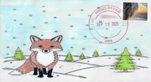 6041 - FDC - 78c Ice Sickles - Fox Hand Painted Wally Jr Cachet - Bullseye - MA