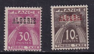 Algeria  #J33-J34 MH  1947  postage due  overprint