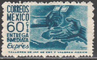 MEXICO E11, 60¢ Hands of paynani, Special Delivery. MINT, NH. F-VF.