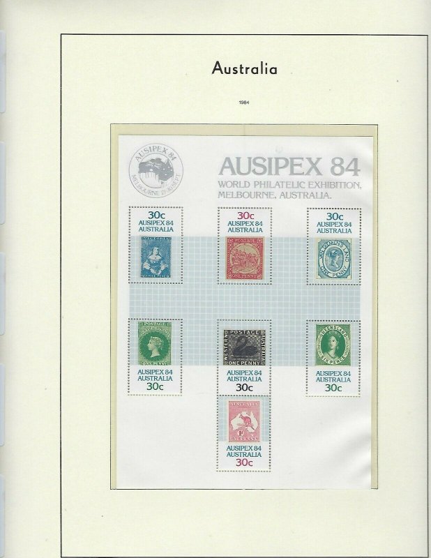 AUSTRALIA- ALMOST COMPLETE 1980-1995-MINT NH -LIGHTHOUSE HINGELESS PAGES/BINDER