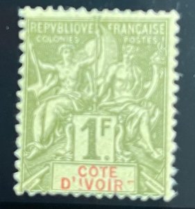 Ivory Coast, 1892-1900, SC 17, MLH, Very Fine