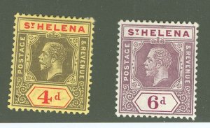 St. Helena #71/72 Mint (NH) Single (Complete Set) (King)