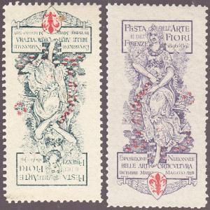 Florence 1896-7 Art/Flower Expo Poster Stamps