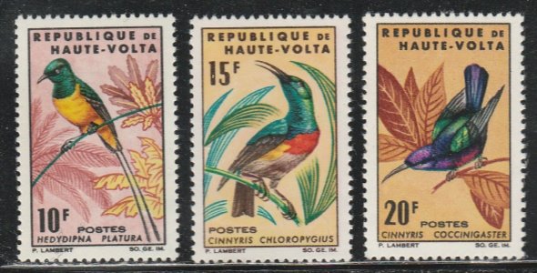 Upper Volta #136-138 MNH Full Set of 3 cv $28.35