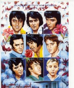 1995 Palau Elvis Presley Birthday - MS9 350 MNH