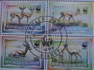 NIGER STAMP-1998 SC#986b WWF-WORLD WILD LIFE FUND- ANIMALS  S/S CAT. $40 VF