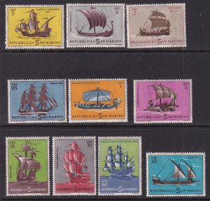 San Marino 540-549 Ships MNH VF