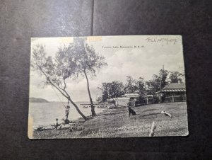 1907 Australia RPPC Postcard Cover Newcastle to Prague 2 Czechoslovakia