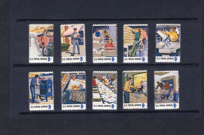 1489-1498 Postal Employees, MNH set/10