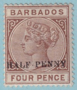 BARBADOS 69 UNLISTED VARIETY - DOT INSTEAD OF HYPHEN - MINT HINGED OG * MTJ