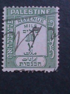 ​PALESTINE1924-SC#J8-RARE POSTAGE DUE STAMP-USED VF 98 YEARS OLD-FANCY CANCEL