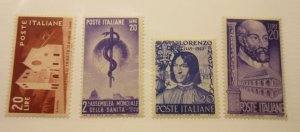 ITALY Scott 521, 522, 523, 524, MINT HINGED, Lot18, Cat $28.75