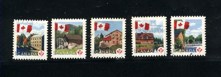 Canada #2351-55  -1  used  VF  2010  PD