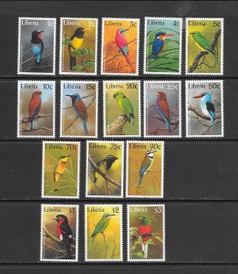 BIRDS - LIBERIA #1278-93  MNH