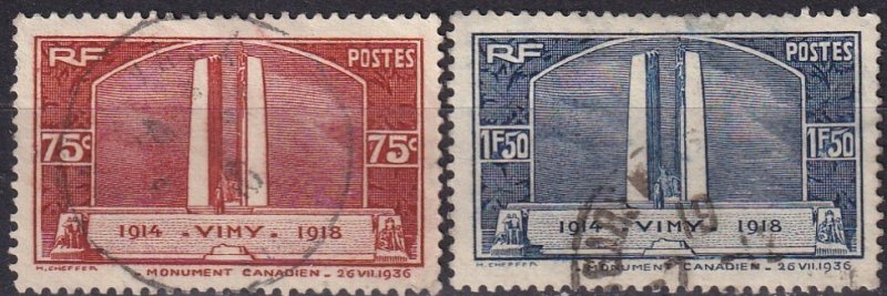 France  #311-2 F-VF Used  CV $11.50 (Z2445)