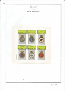 GRUNAY- 1982 - Ships Crests - Sheets - Mint Light Hinged - Private Issue