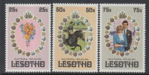 XG-L721 LESOTHO - Royal Wedding, 1981 Lady Diana Prince Charles MNH Set