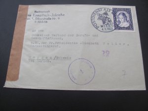 AUSTRIA 1953 CENSORED COVER VF (100)