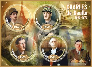 Stamps. Charles de Gaulle  2020 year 1+1 sheets perforated Cabo Verde