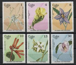 CUBA, FLOWERS MNH SET 1980	
