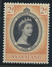 Nyasaland SG 172  SC# 96  MNH  Coronation  see details 