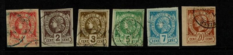 Haiti SC# 1 - 6 Used / Hinge Rems / Shallow Thins on # 1 & 4 - S7614