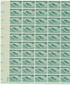 #1079 – 1956 3¢ King Salmon – MNH OG Sheet