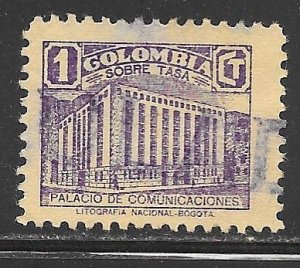 Columbia RA5: 1c Ministry of Posts and Telegraphs, used, F-VF