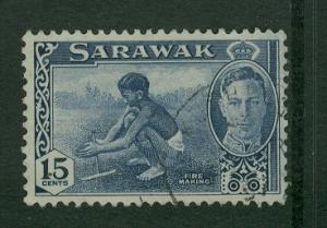 Sarawak 1950 15c. Fire-making, mint, never hinged