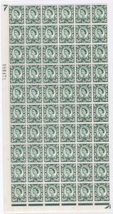 XS20 9d Scotland 2B Violet Cyl 1 No Dot perf F/L(I/E) 1/4 sheet UNMOUNTED MINT