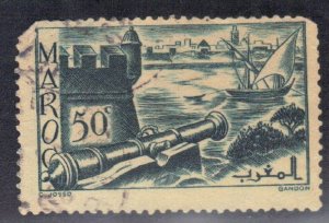FRENCH MOROCCO SCOTT #159A, USED, 50c 1940
