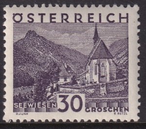 1929 - 1930 Austria Seewiesen 30 groschen issue MNH Sc# 334 CV $43.55