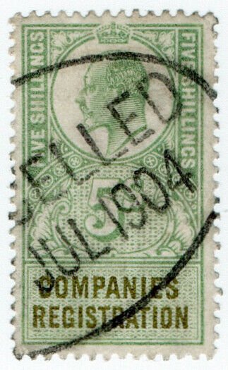 (I.B) Edward VII Revenue : Companies Registration 5/-