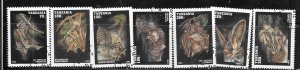 Tanzania  #1396-1402  Bats set complete (CTO) CV$5.75