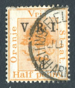 Orange Free State 1900. 1/2d on 1/2d org. Used. BRITISH ARMY FIELD POST. SG112.